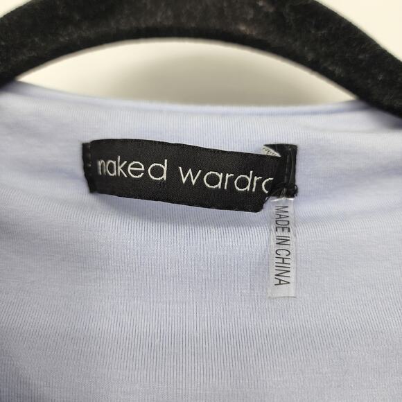 Naked Wardrobe Smooth As Butter Open Back Crop Tank In Periwinkle Size XL - Picture 3 of 5